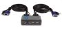 D-Link KVM-221 2-port KVM Switch w/2 cable kits, USB keyboard & mouse, Audio