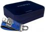 Usb Flash Drive Prestigio 8Gb USB 2.0, Blue, Leather