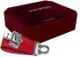 Usb Flash Drive Prestigio 8Gb USB 2.0, Red, Leather