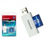 SDHC 4Gb Transcend, SD 2.0, Class6 + Compact Card Reader S5 (TS4GSDHC6-S5W)