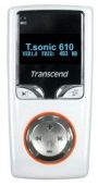 MP3 Player Transcend T.sonic 610, 1Gb, OLED, Voice Recorder, FM Radio, Li-Ion, USB 2.0, White